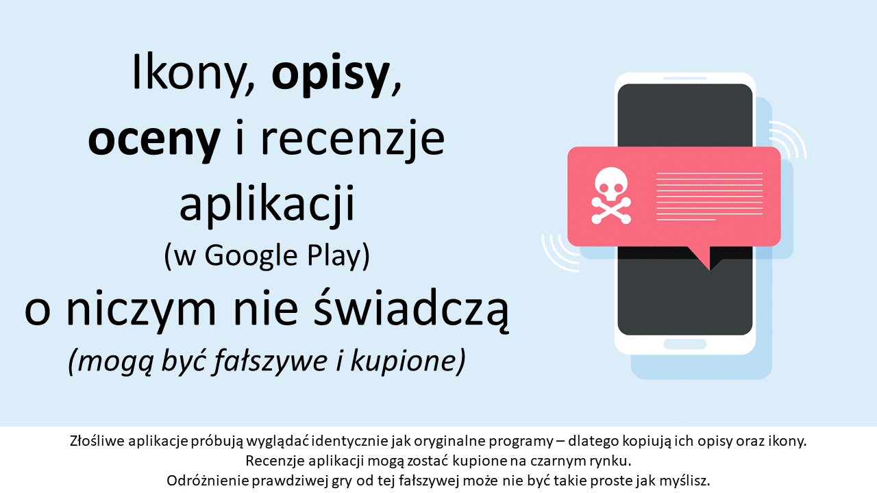 Oceny i recenzje aplikacji na telefon o niczym nie świadczą